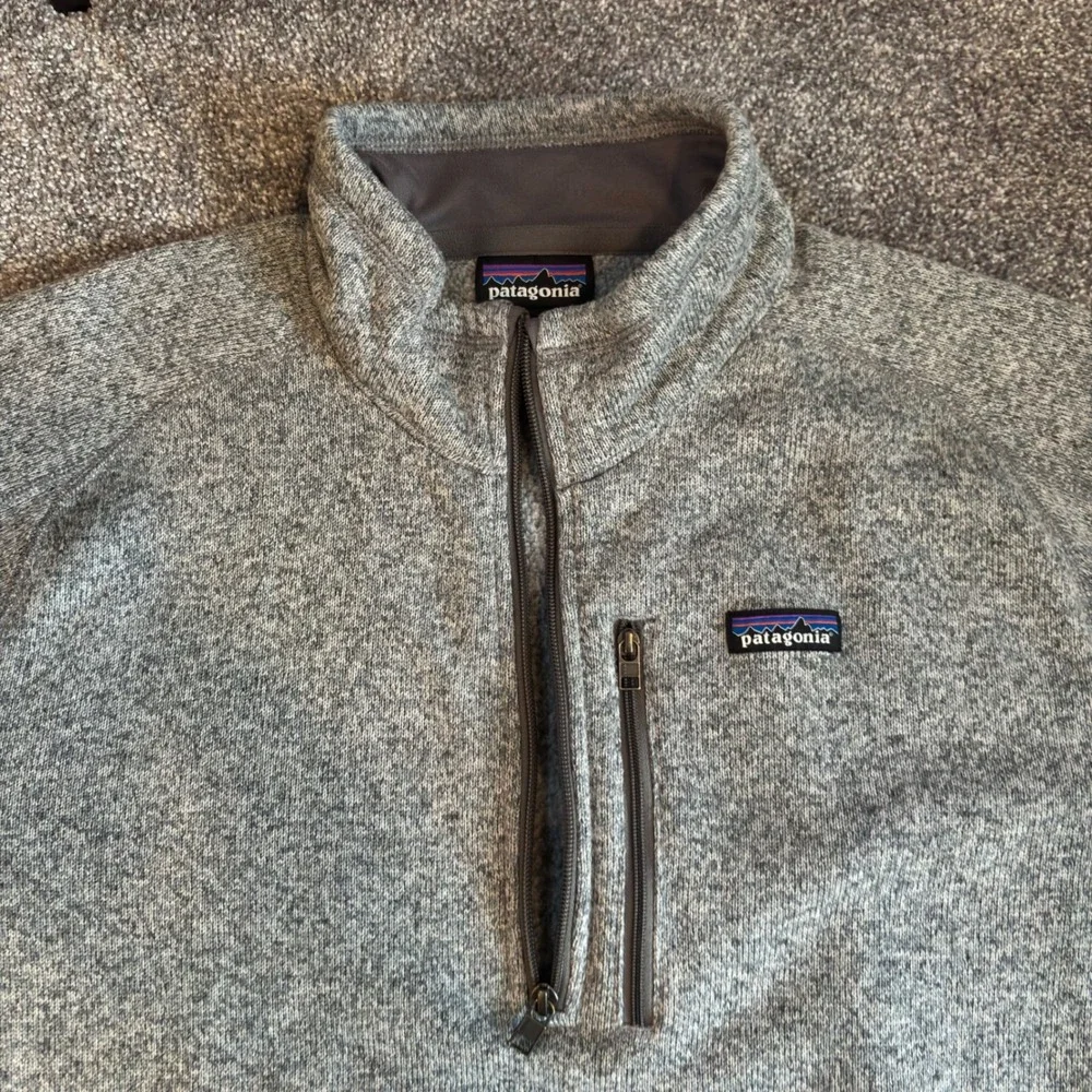 Patagonia Better Sweater‎ 1/4 Zip Pullover Mens XL Gray Heather Fleece 25527